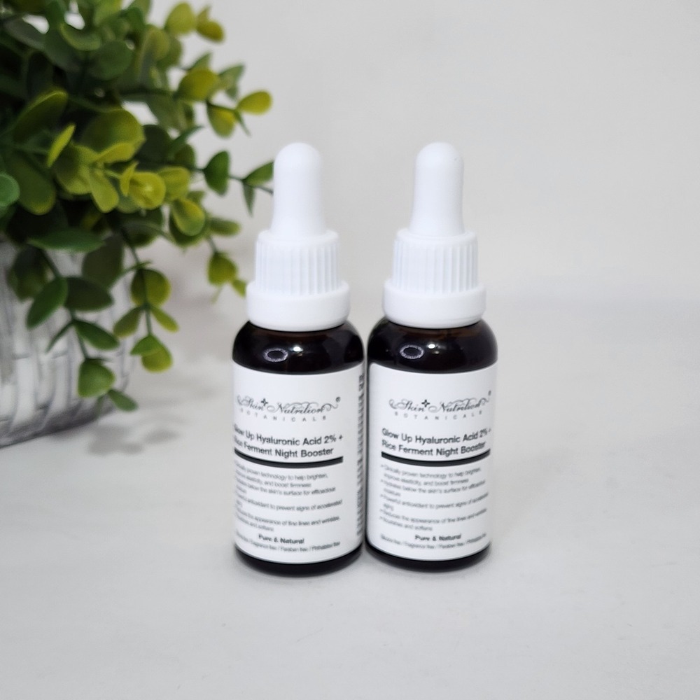 Skin Nutrition Botanicals Glow Up Hyaluronic Acid 2% Rice Ferment Boost Lot of 2